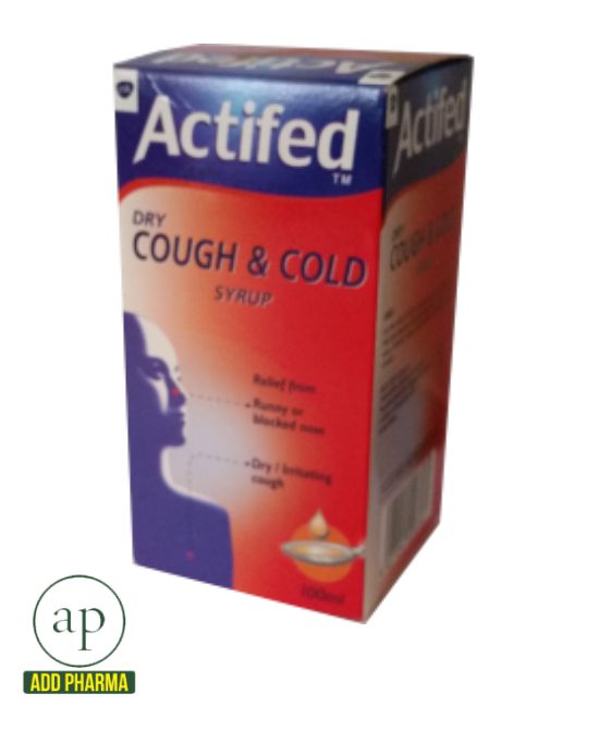  Actifed  Dry Cough Syrup  Dry 100ML AddPharma Pharmacy 