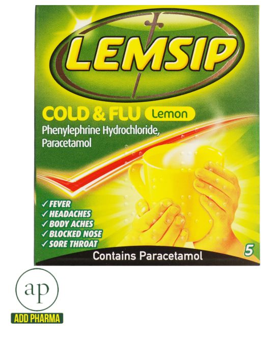 Lemsip Cold & Flu Lemon Flavours- 5 Sachets