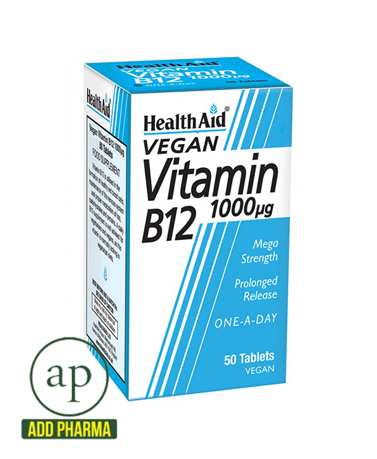 Vitamin B12 - 50 Tablets (Cyanocobalamin) 1000µg