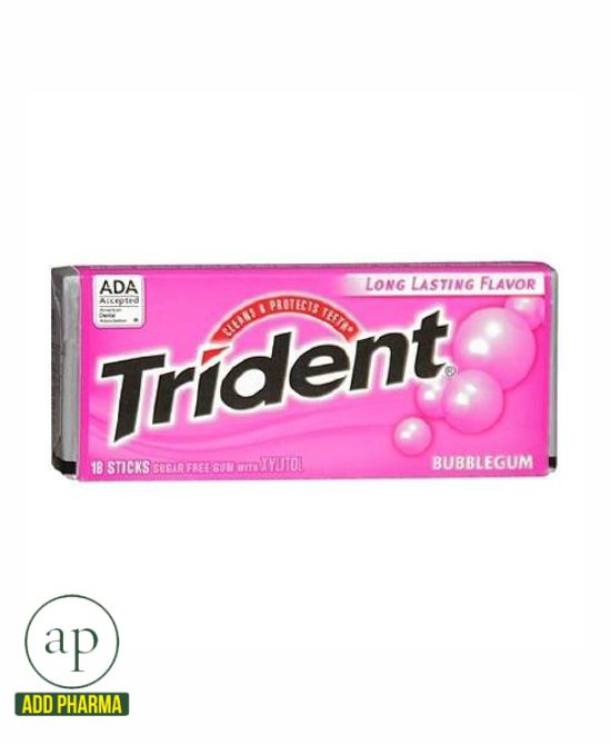 Trident Sugar Free Gum Bubble Gum - 18 sticks
