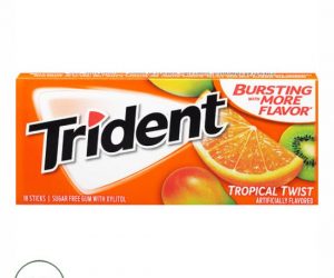 Trident Sugar Free Gum Tropical Twist - 18 sticks