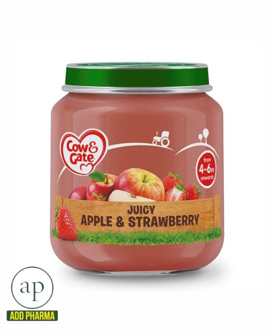 Cow & Gate Stage 1 Apple And Strawberry Jar 4 Mth+ - 125G