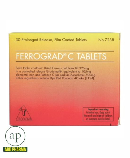 Ferrograd C Iron & Vitamin C - 30 Tablets