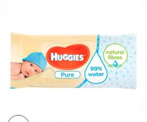 Huggies Pure Baby Wipes Fragrance Free - Pack of 56 Wipes