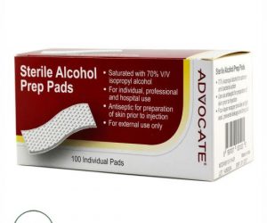 Advocate Sterile Alcohol Prep Pads 100/bx