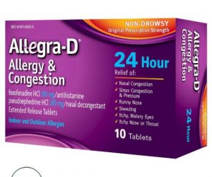 Allegra-D 24 Hour - 10 Tablets