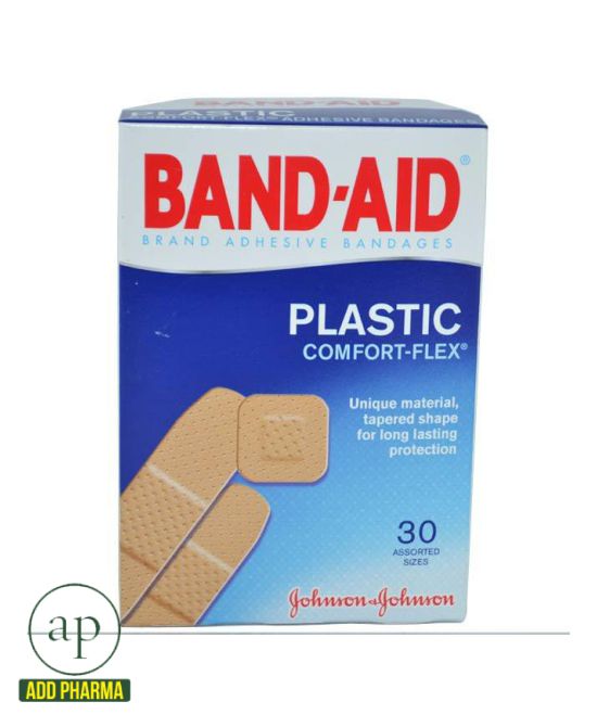 Band-Aid Bandages Plastic Comfort Plasters - 30Ct