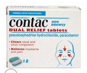 Contac Non-Drowsy Dual Relief - 18 Tablets