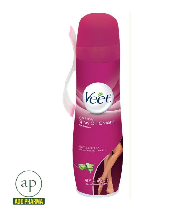 VEET Spray On Hair Removal Cream Sensitive Formula - 145g