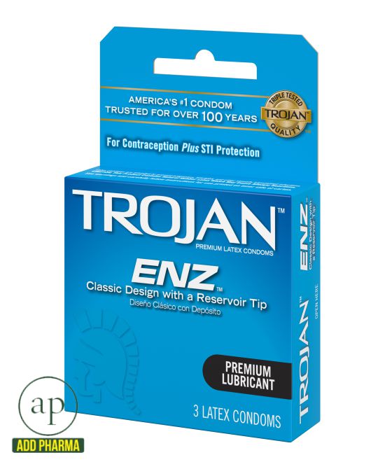 Trojan ENZ Premium - 3 Lubricant Latex Condoms