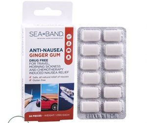Sea-Band Anti-Nausea Ginger Gum - 24 Pieces