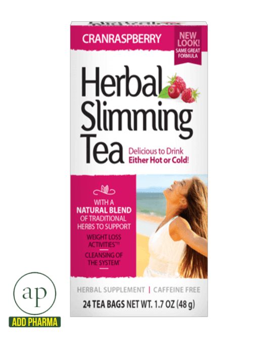 21ST Century® Herbal Slimming Tea CranRaspberry - 24 tea bags
