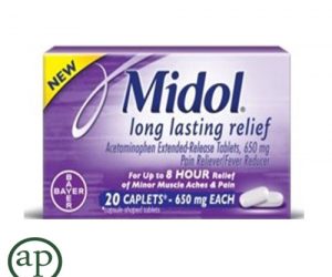 Midol Long Lasting Relief - 20 Caplets , 650mg ea.