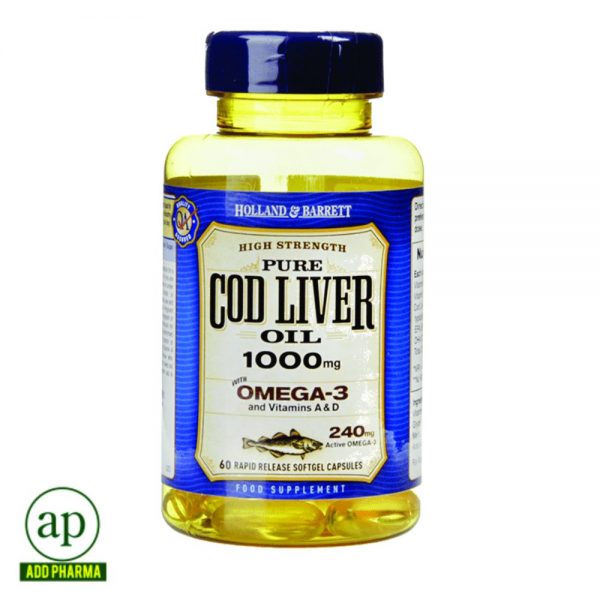 Holland & Barrett Cod Liver Oil 1000mg - 240 Softgels