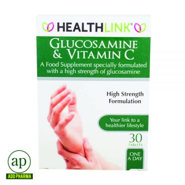 HealthLink Glucosamine 1500mg & Vitamin C - 30 Tablets