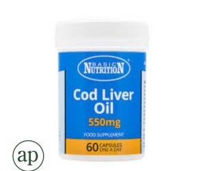 Basic Nutrition 550Mg Cod Liver Oil - 60 Capsules